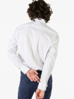 Ascot Sport Camicia da uomo in cotone a maniche lunghe - bianco