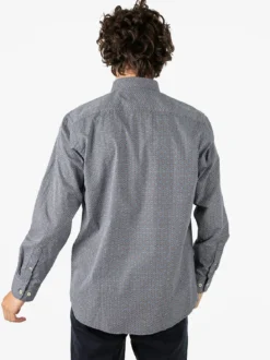 Ascot Sport Camicia da uomo in cotone a maniche lunghe con stampe - cielo