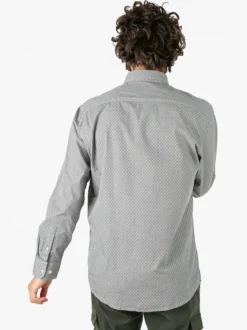 Ascot Sport Camicia da uomo in cotone a maniche lunghe con stampe - grigio