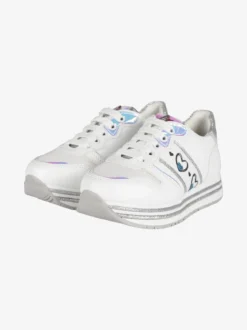 Asso Sneakers da bambina con platform e glitter