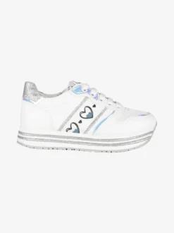 Asso Sneakers da bambina con platform e glitter