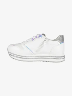 Asso Sneakers da bambina con platform e glitter
