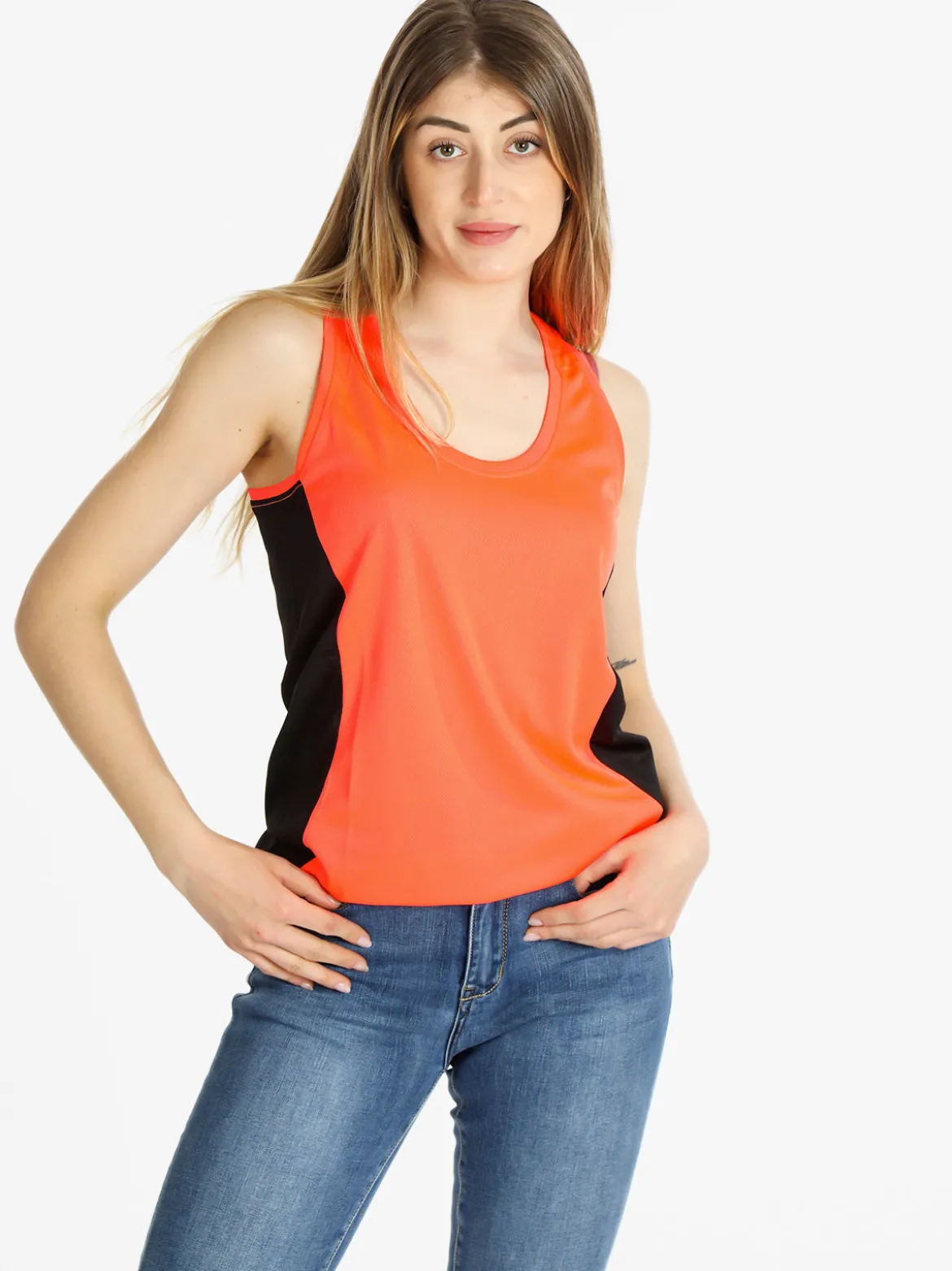 Athl Dpt Canotta sportiva donna bicolor