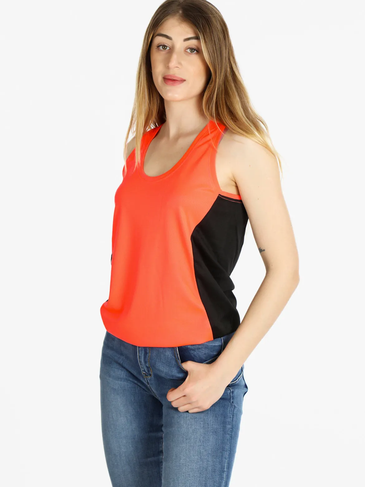 Athl Dpt Canotta sportiva donna bicolor