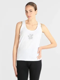 Athl Dpt Canotta sportiva donna con strass