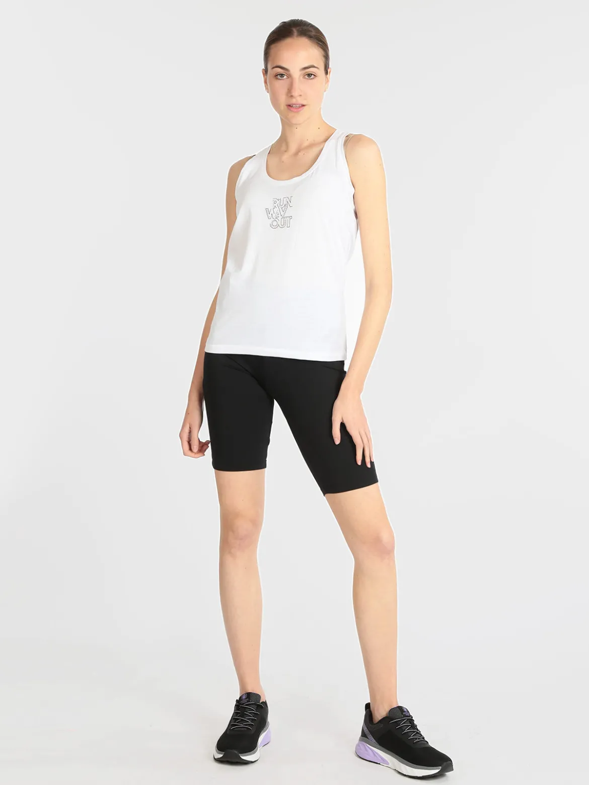 Athl Dpt Canotta sportiva donna con strass
