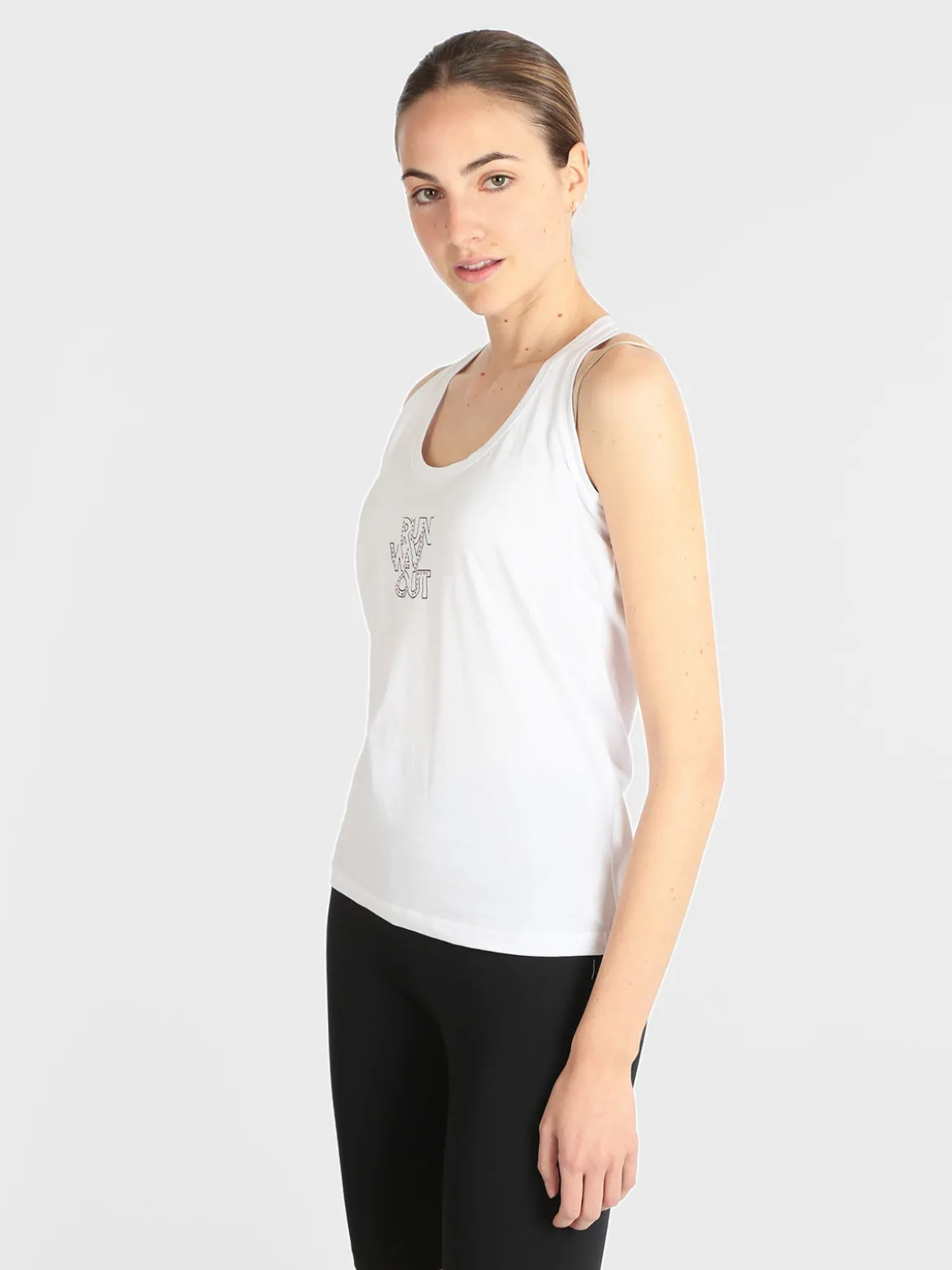 Athl Dpt Canotta sportiva donna con strass