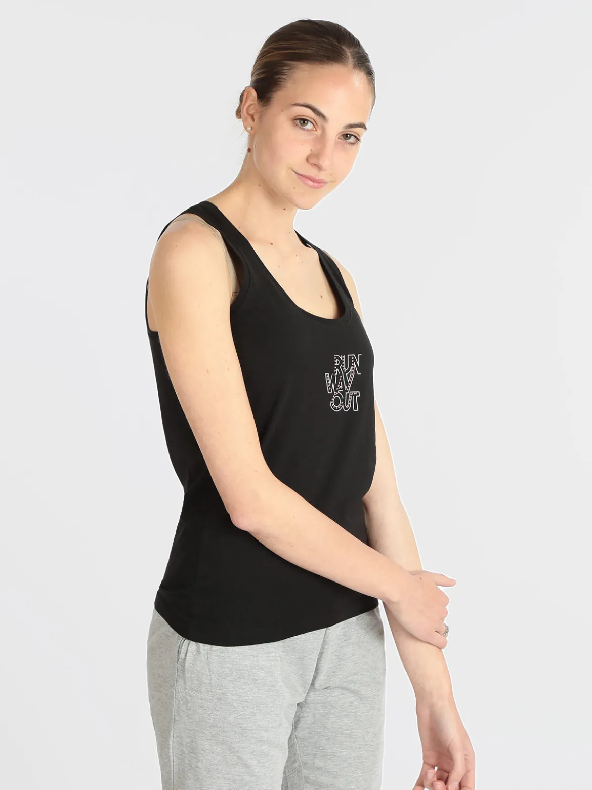 Athl Dpt Canotta sportiva donna con strass
