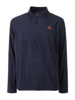Athl Dpt Felpa da uomo mezza zip in micropile - blu scuro