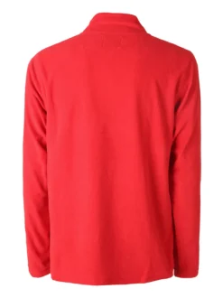 Athl Dpt Felpa da uomo mezza zip in micropile - rosso