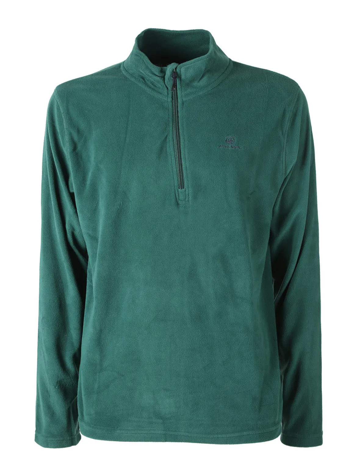 Athl Dpt Felpa da uomo mezza zip in micropile - verde