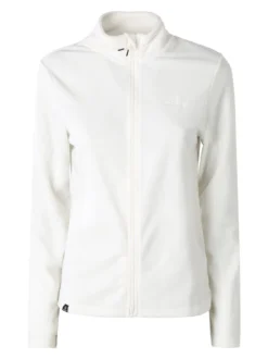 Athl Dpt Felpa donna full zip in micropile - bianco