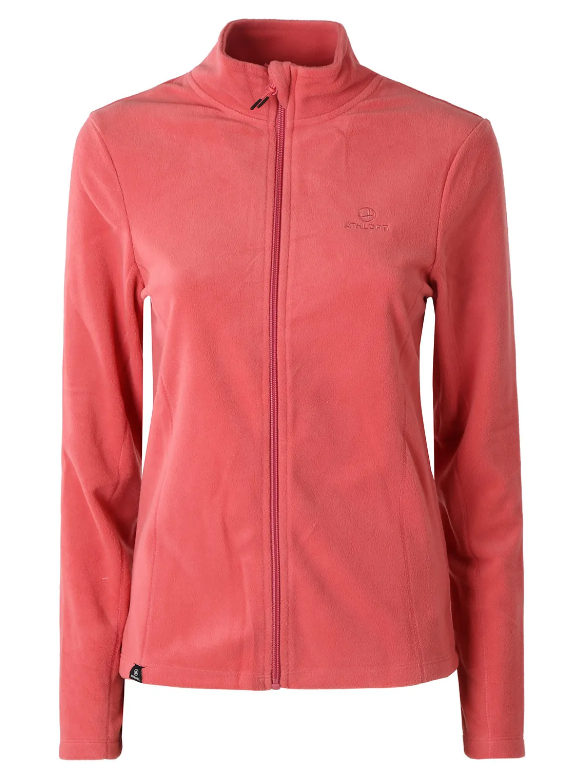 Athl Dpt Felpa donna full zip in micropile - corallo