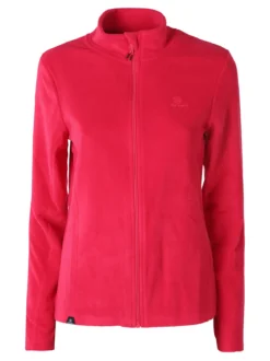 Athl Dpt Felpa donna full zip in micropile - fragola