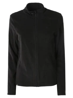 Athl Dpt Felpa donna full zip in micropile - nero