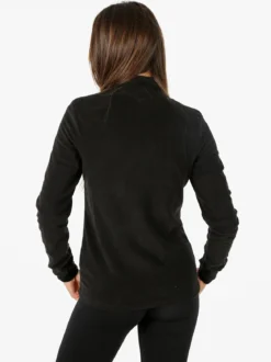 Athl Dpt Felpa donna full zip in micropile - nero