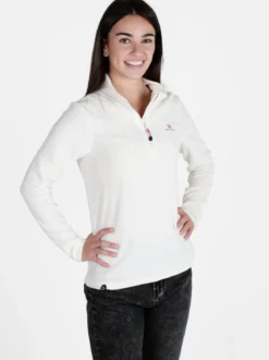 Athl Dpt Felpa donna in micropile mezza zip