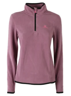 Athl Dpt Felpa donna mezza zip in micropile - lilla