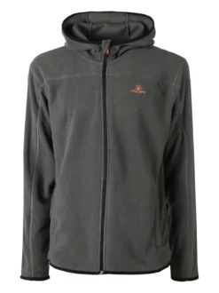 Athl Dpt Felpa uomo con cappuccio e zip in micropile - antracite