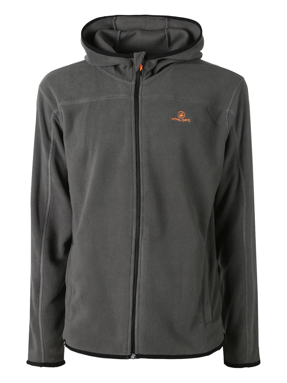Athl Dpt Felpa uomo con cappuccio e zip in micropile - antracite