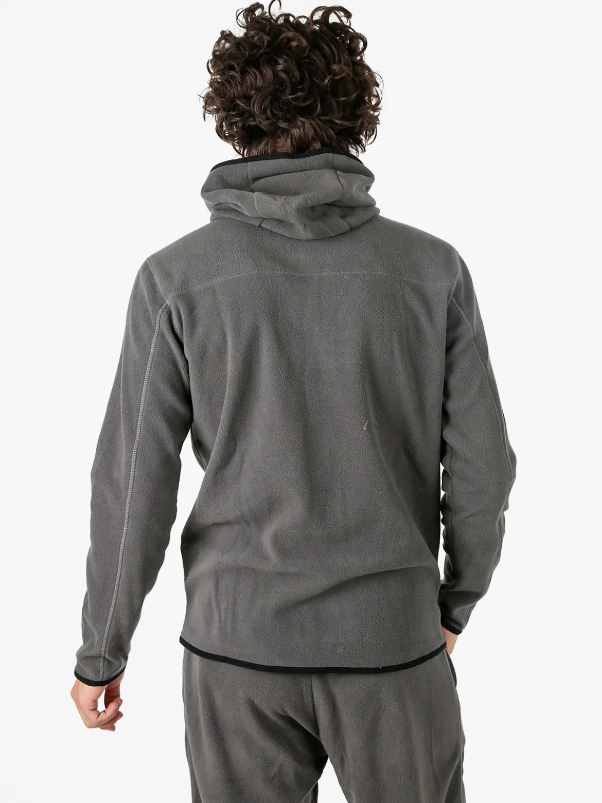 Athl Dpt Felpa uomo con cappuccio e zip in micropile - antracite