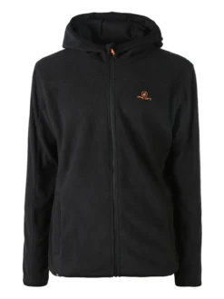 Athl Dpt Felpa uomo con cappuccio e zip in micropile - nero