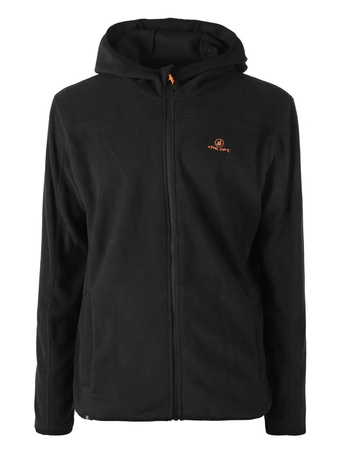 Athl Dpt Felpa uomo con cappuccio e zip in micropile - nero