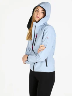 Athl Dpt Giacca a vento da donna con cappuccio e zip