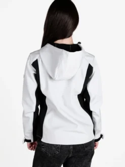 Athl Dpt Giacca da donna impermeabile bicolore con cappuccio e interno in pile
