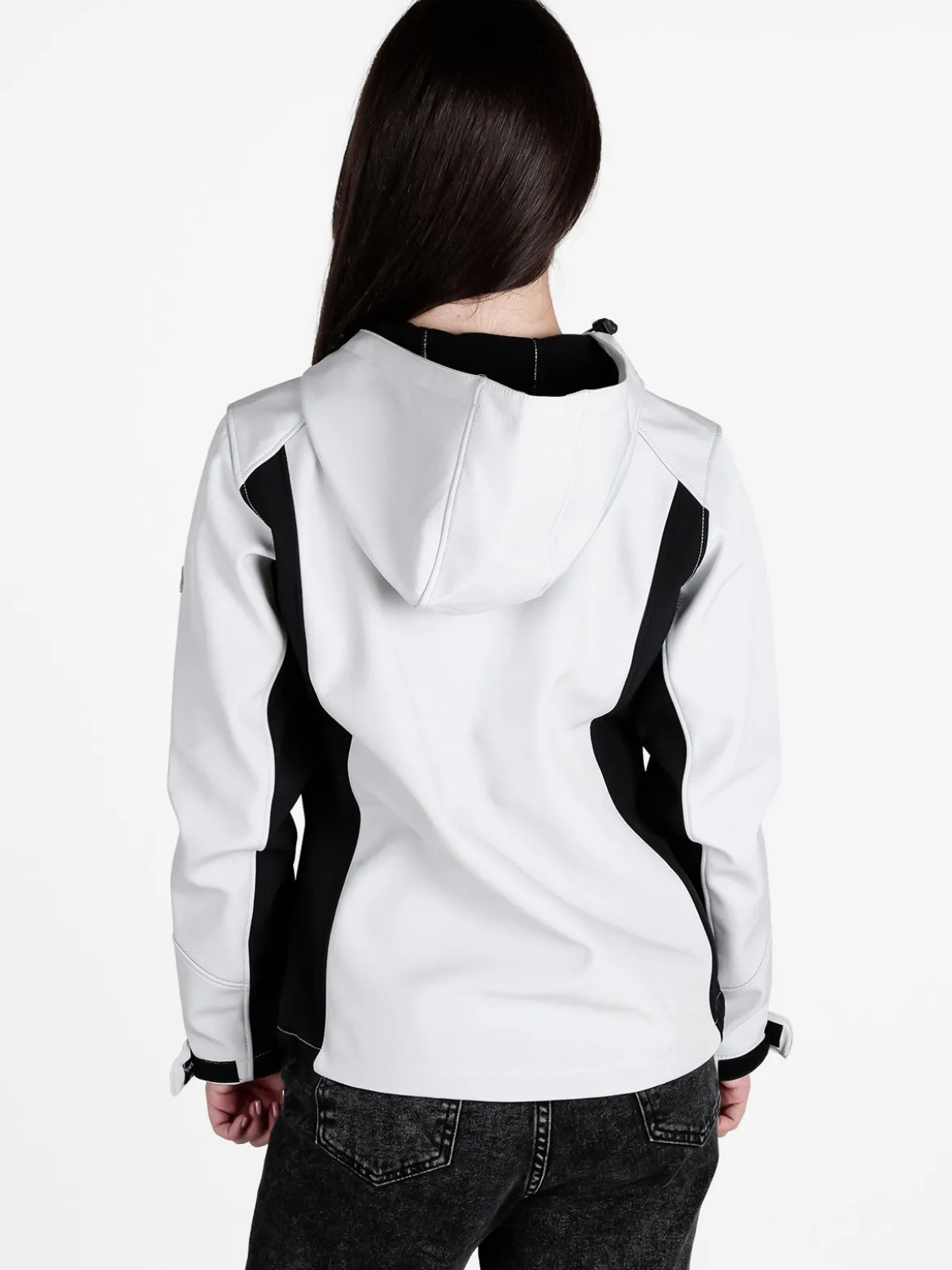 Athl Dpt Giacca da donna impermeabile bicolore con cappuccio e interno in pile