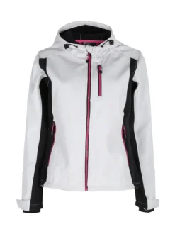 Athl Dpt Giacca da donna impermeabile bicolore con cappuccio e interno in pile