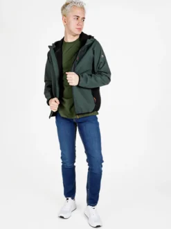 Athl Dpt Giacca da uomo impermeabile con cappuccio e zip