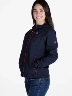 Athl Dpt Giacca impermeabile da donna con cappuccio e interno in pile