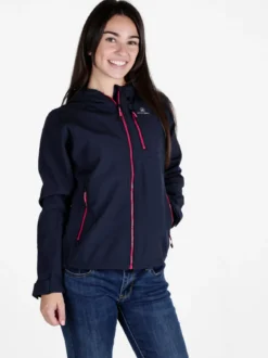 Athl Dpt Giacca impermeabile da donna con cappuccio e interno in pile