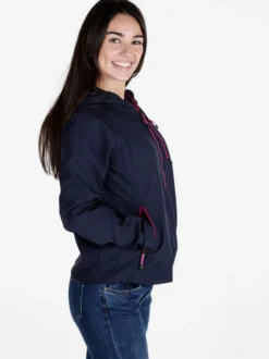 Athl Dpt Giacca impermeabile da donna con cappuccio e interno in pile