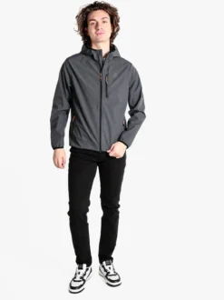 Athl Dpt Giacca sportiva da uomo impermeabile con cappuccio e zip