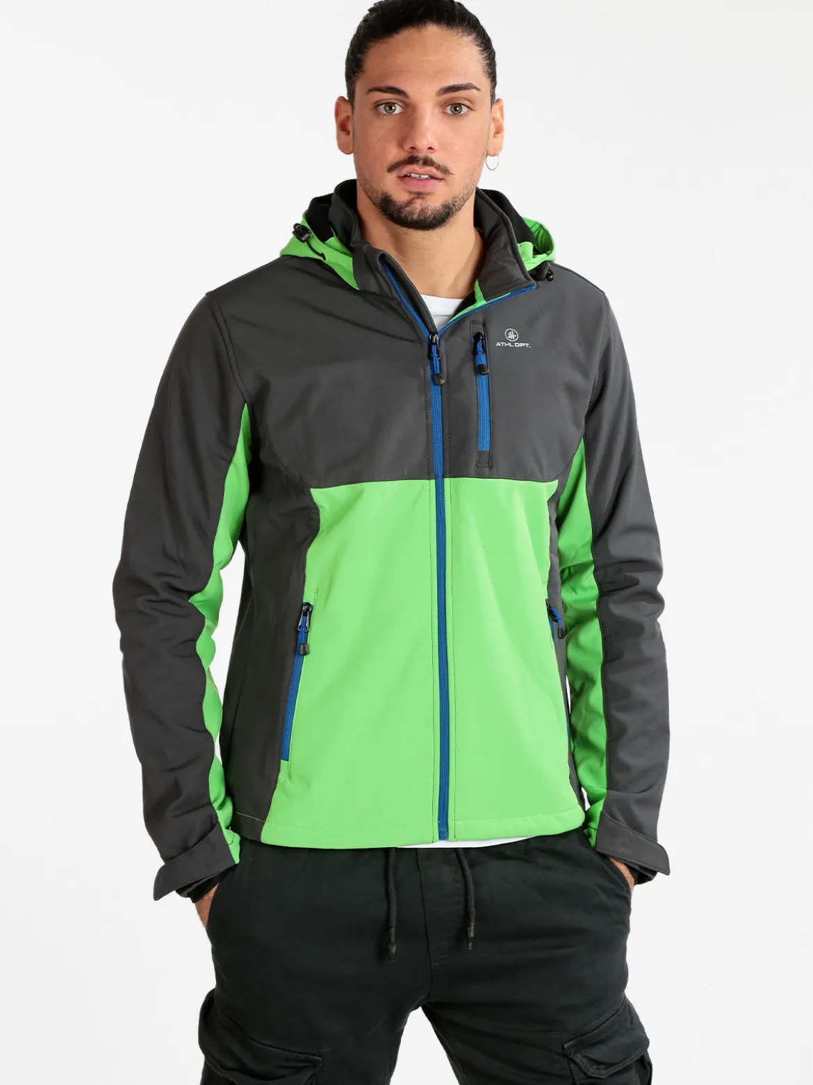 Athl Dpt Giacca uomo impermeabile con cappuccio