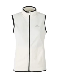 Athl Dpt Smanicato donna in pile con zip - bianco