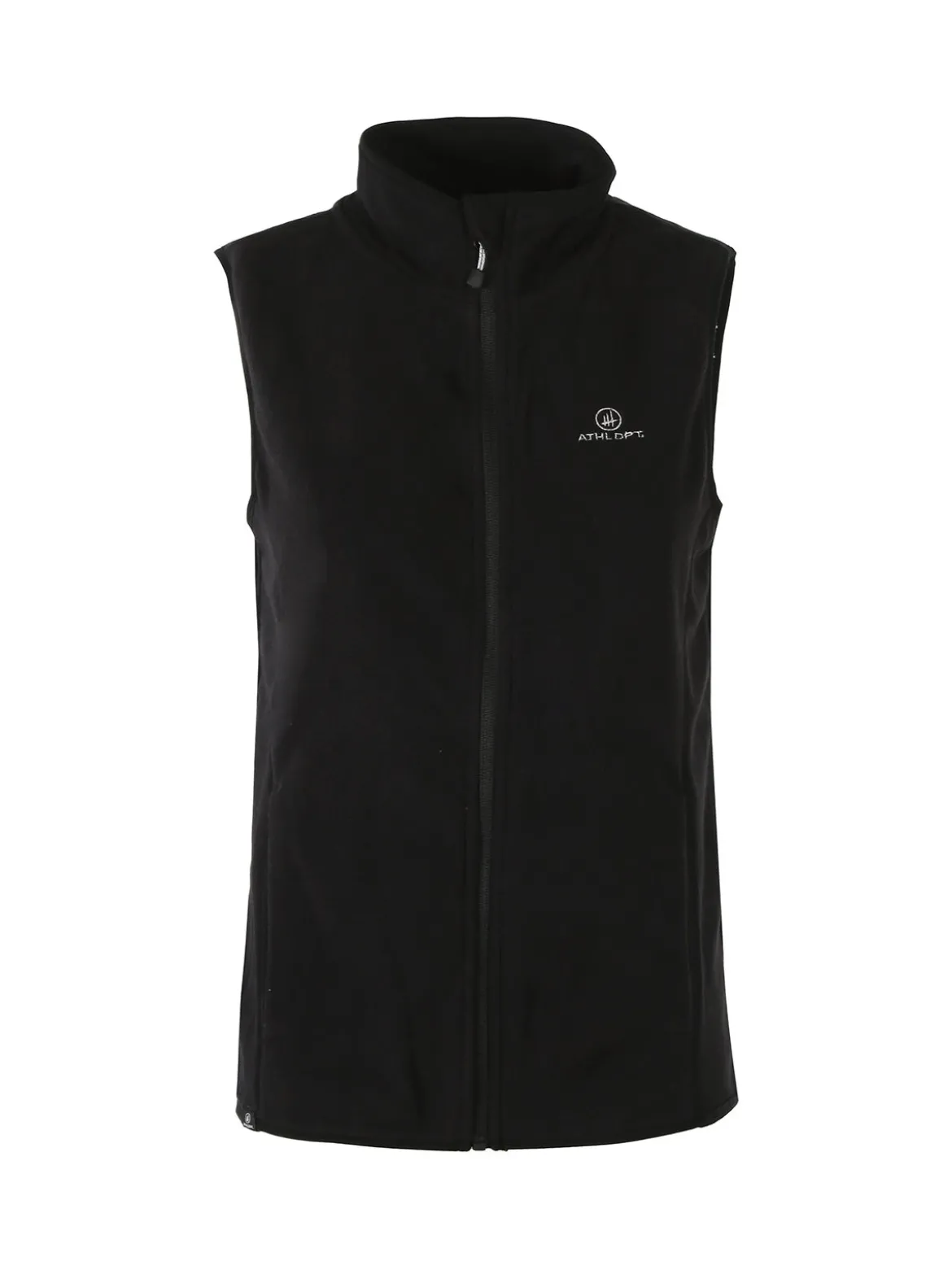 Athl Dpt Smanicato donna in pile con zip - nero
