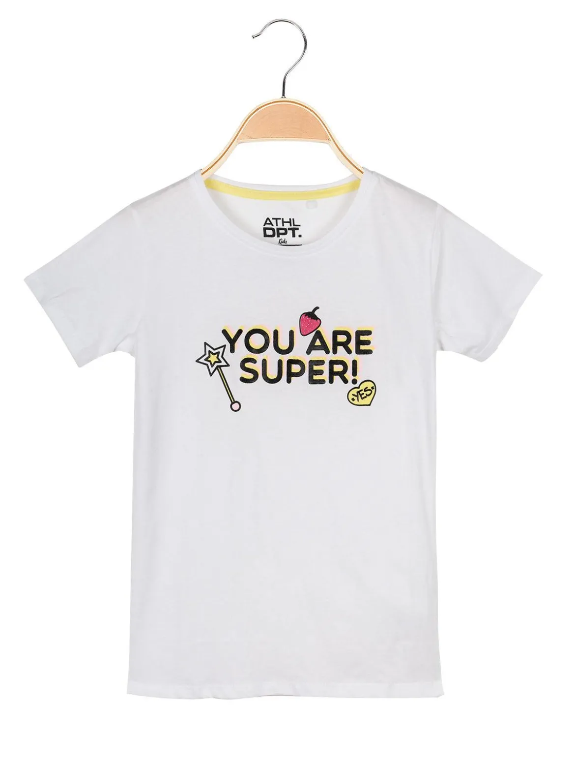 Athl Dpt T-shirt con scritta e glitter
