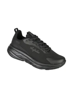Australian ALPHA Sneakers uomo sportive con suola alta - nero