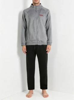 Australian Completo tuta da uomo 2 pezzi full zip con interno felpato - grigio