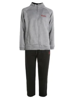 Australian Completo tuta da uomo 2 pezzi full zip con interno felpato - grigio