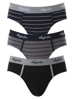 Australian Confezione da 3 slip uomo in cotone - assortito