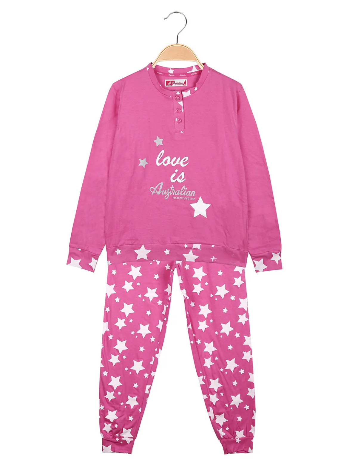 Australian Pigiama lungo da bambina in caldo cotone