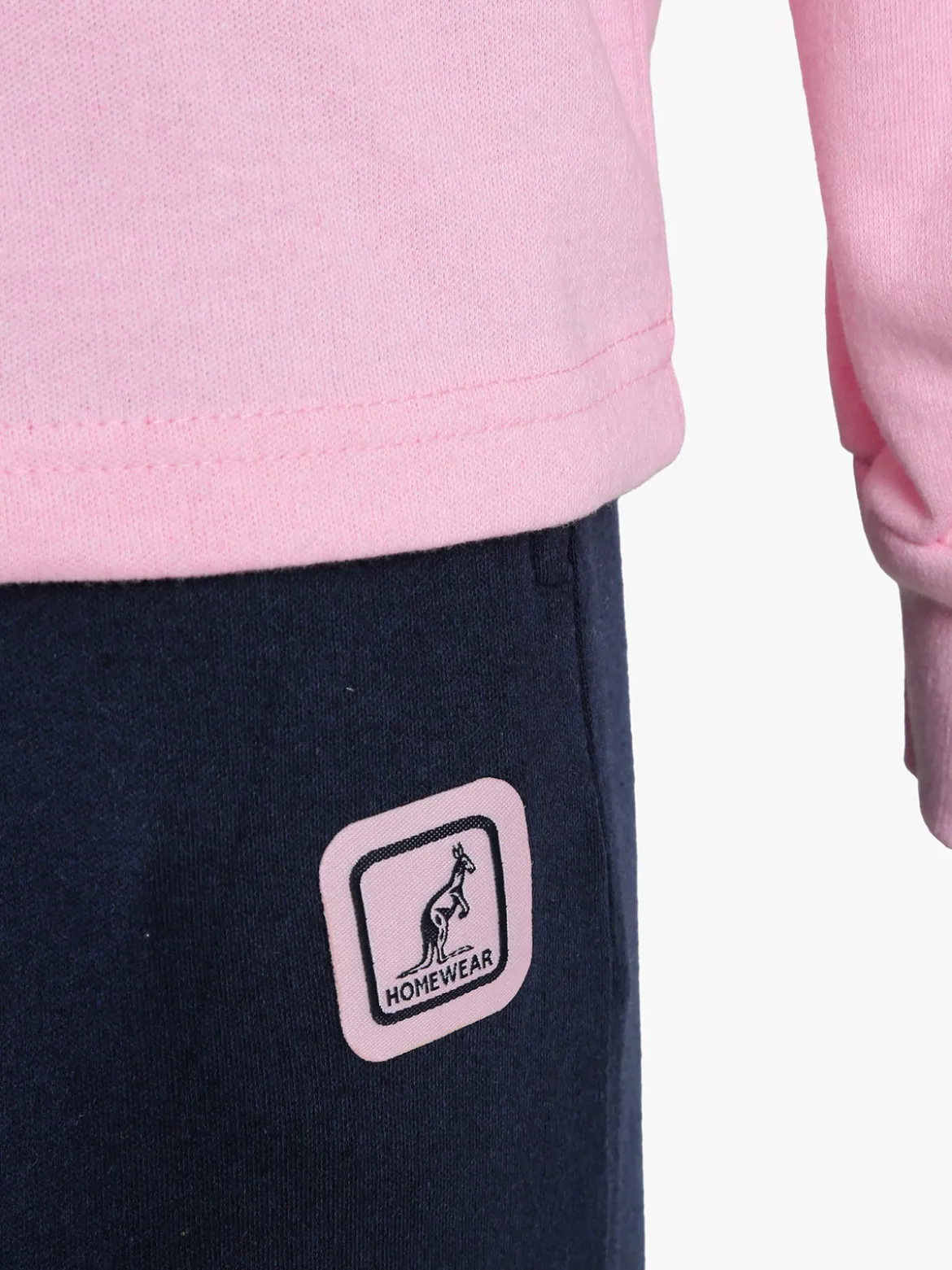 Australian Pigiama lungo da donna in cotone interlock con stampe - rosa