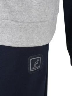 Australian Pigiama lungo da uomo in misto cotone interlock - grigio