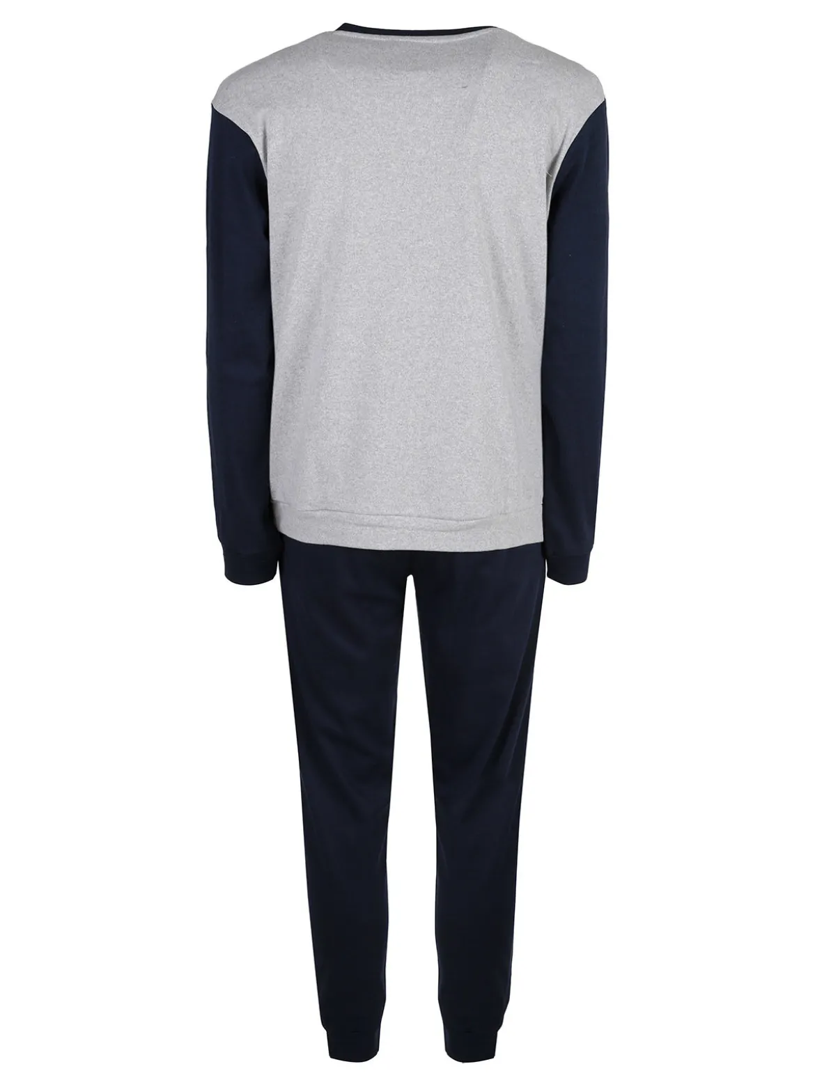 Australian Pigiama lungo da uomo in misto cotone interlock - grigio