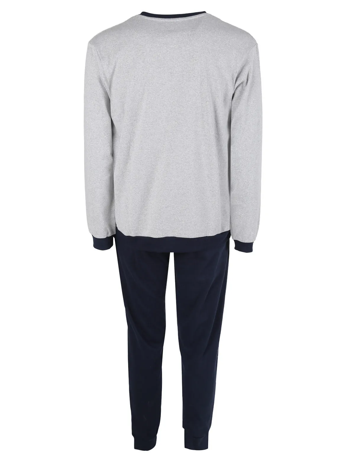 Australian Pigiama lungo da uomo in misto cotone interlock - grigio