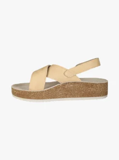 Axa Shoes Sandali donna con fibbia e cinturino a strappo - beige